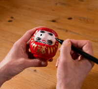 Roter traditioneller DARUMA Glücksbringer groß KP11