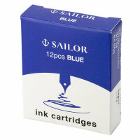 SAILOR Jentle Ink Cart mit 12 Patronen pro Schachtel Blau 13-0404-140