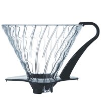 HARIO Glas Kaffee-Tropfer V60 03 Schwarz VDGN-03B