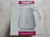 Gebraucht  - Wie NEU - Hario V60 Isolierter Edelstahl-Server PLUS 800 - Weiß VHSN-80-W